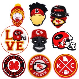 Unbranded KANSAS CITY CHIEFS MAHOMES KELCE FOOTBALL Shoe Clog Charms (YOU PICK) - #4