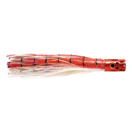 Billy Baits, Magnum Turbo Whistler Lure, Red/Pearl/Pearl Skirt, 2 oz / 56.6 g Head