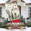 Christmas House Flag 28x40 Inch Large Winter Pine Trees Farmhouse