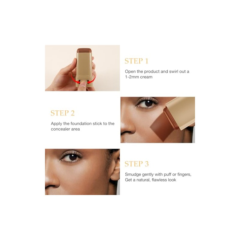 Base Maquillaje Mate Barra Corrector Cobertura Total Resistente Agua Hidratante