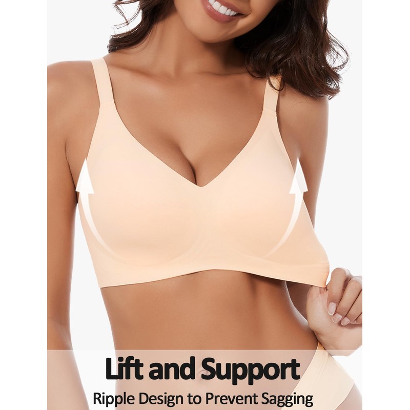 Wireless Seamless Comfort Bra Supportive Push Up Bra No Underwire