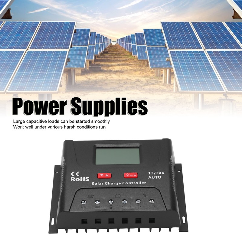 Solar Charge Controller Intelligent PWM 12V 24V Auto Identification 50A