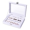 Frebeauty Rings/Earring Organizer Tray with Clear Lid,7 Slots Ring Box