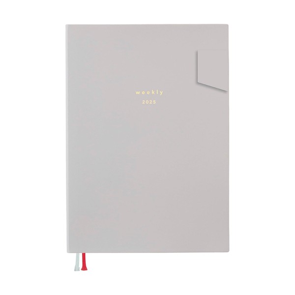 Daigo Ishoni 2025 Planner, Weekly Left, A5, Gray, E8741, Begins