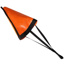MOOPHOEXII Drift Sock Sea Anchor Drogue, High Visibility Orange kayak anchor Sea Brake for Marine Boat/Yacht/Jet Ski/Inflatable/Power Boat/Sail Boat，kayak accessory(Orange, 32)