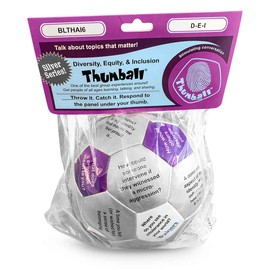 Trainers Warehouse DEI Conversation Starter Thumball 6" | Conversation Starter, Ice Breaker, Team Building Game for The Office in Any Setting | 32 Prompt Panels | Diverity, Equity, Inclusion