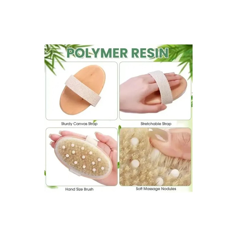 2pzs Cepillo Corporal Exfolia Circulación Quita Piel Muerta