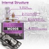 Miuzei MG90S 9G Micro Servo Motor Kit de Motor Engranaje