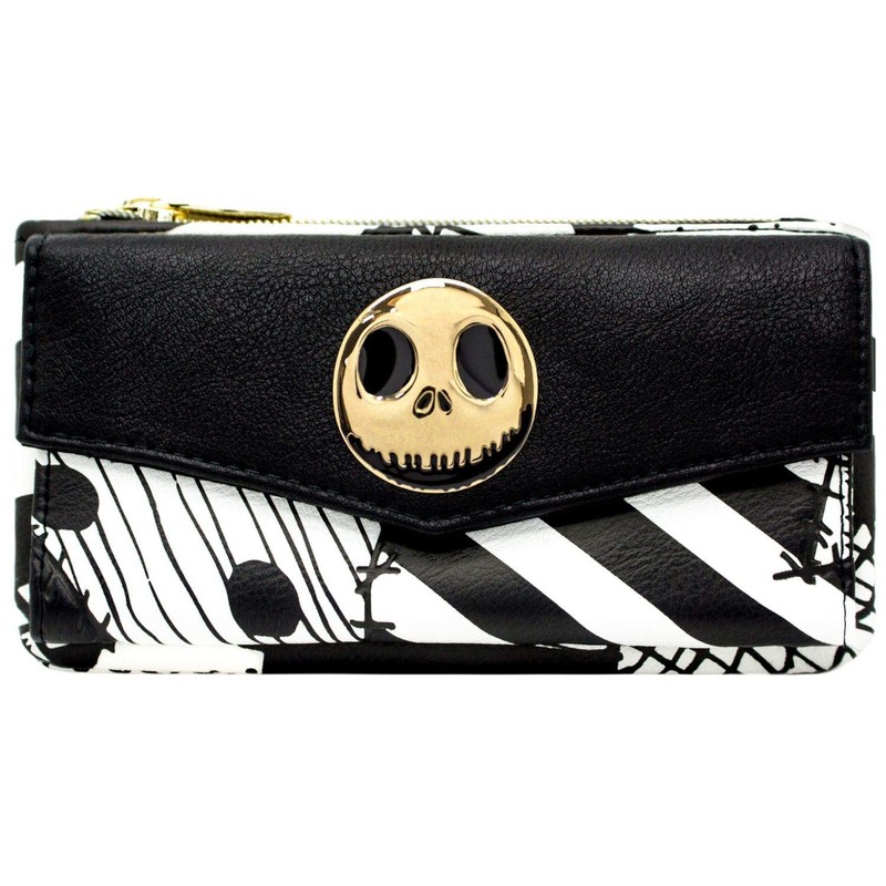 Nightmare Before Christmas Patchwork Metal Jack Badge Purse Clutch Coin