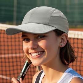 Croogo - Gorra de béisbol de malla para verano, gorro de camionero para papá, ligero, transpirable, deportivo, para golf, correr, Snapback, M-dcp2403-gris claro, One Size