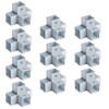 OTTFF 10 Pack 1" Aluminum Square Tube Connector, 4 Way