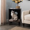 Paws & Purrs Pet Bed and End Table, Espresso/Sand