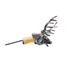 The Just Slate Company, Stainless Steel and Cork Stag Wine Pourer