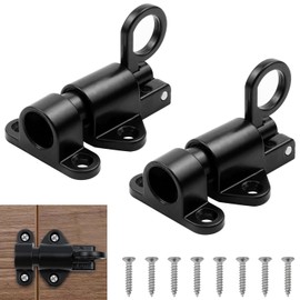 Automatic Spring Latch with Screws (2 Pieces) Self-Closing Door Latch, Automatic Window Latch, Safety Door Bolt, Anti-Theft, Corrosion Resistant, For Various Doors and Furniture