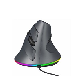 YOCUNKER USB Wired Vertical Mouse 11 RGB Backlight 7200 DPI Adjustable Ergonomic Optical Mouse 6 Buttons, Reduce Wrist Strain, Compatible with MacBook/PC/Laptop/Desktop/Windows/Mac OS (Gray)