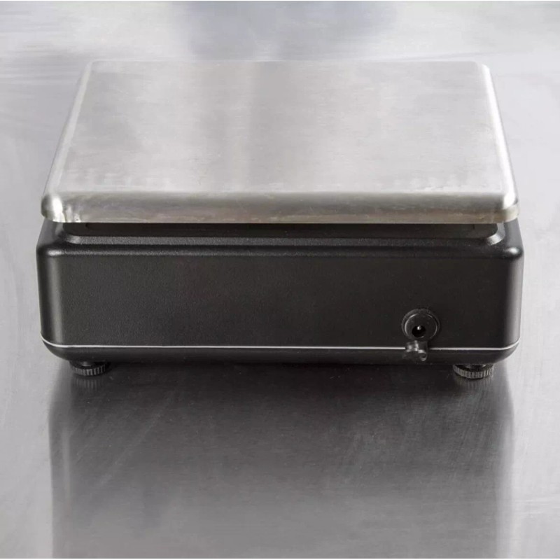 San Jamar SCDG33BK Square Professional Digital Scale Black with Stainless