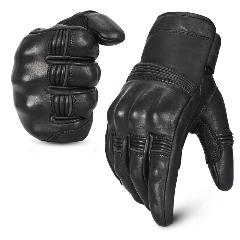 Oro Biker Motorbike Gloves Premium Leather Motorcycle Motorbike Gloves Touch