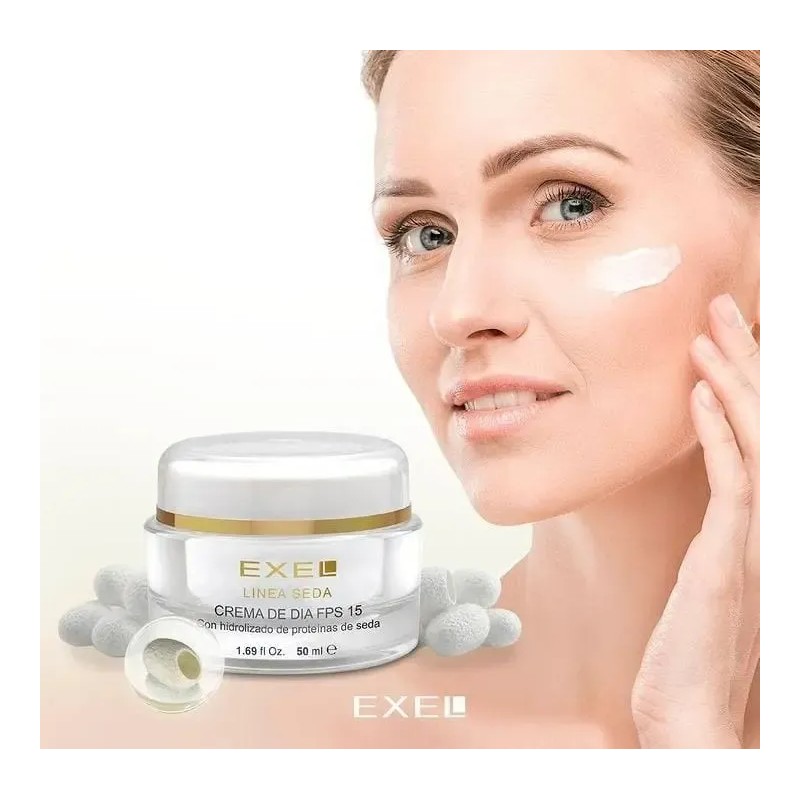 Crema Facial de Día Exel con Ácido Hialurónico y FPS