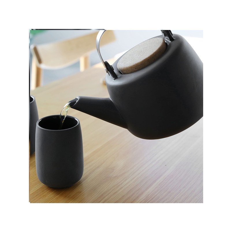 VIVA Nicola Charcoal Porcelain Japanese Style Tea pot - 40