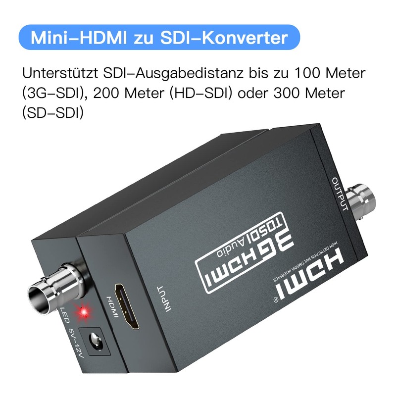 SHUITING HDMI to SDI Converter, HDMI to 3G-SDI/HD-SDI, HDMI Input