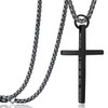 Rehoboth Cross Pendant Necklaces for Men Women Philippians 4:13 Bible