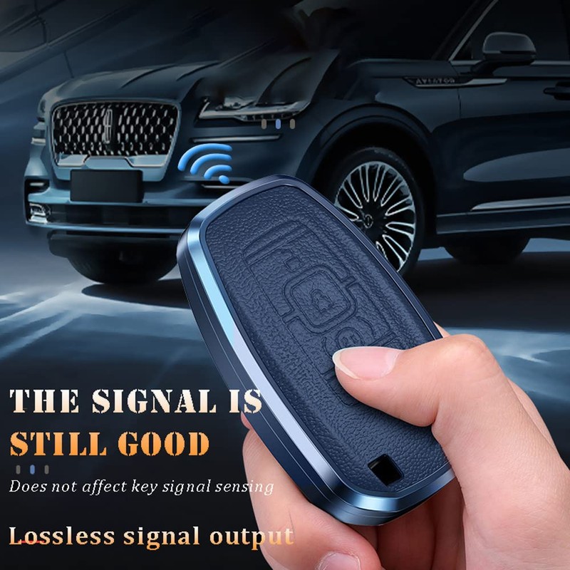 SANRILY 4 Button Key Fob Cover for Lincoln Continental MKC