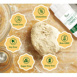 8oz Xanthan Gum Powder, 100% Natural Xanthan Gum Thickener for Baking Keto & Gluten-Free Baking, Food Grade for Ice Cream, Cooking, Sauces, Soups, Dressings, Vegan Friendly, Non-GMO