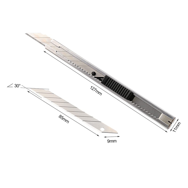 FOSHIO Utility knife Retractable with 30 Degree Snap Off Blade