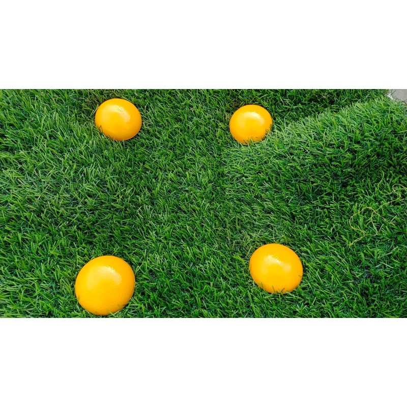 NsyStake 6 Pack Yellow Metal Land Markers - Property Survey,