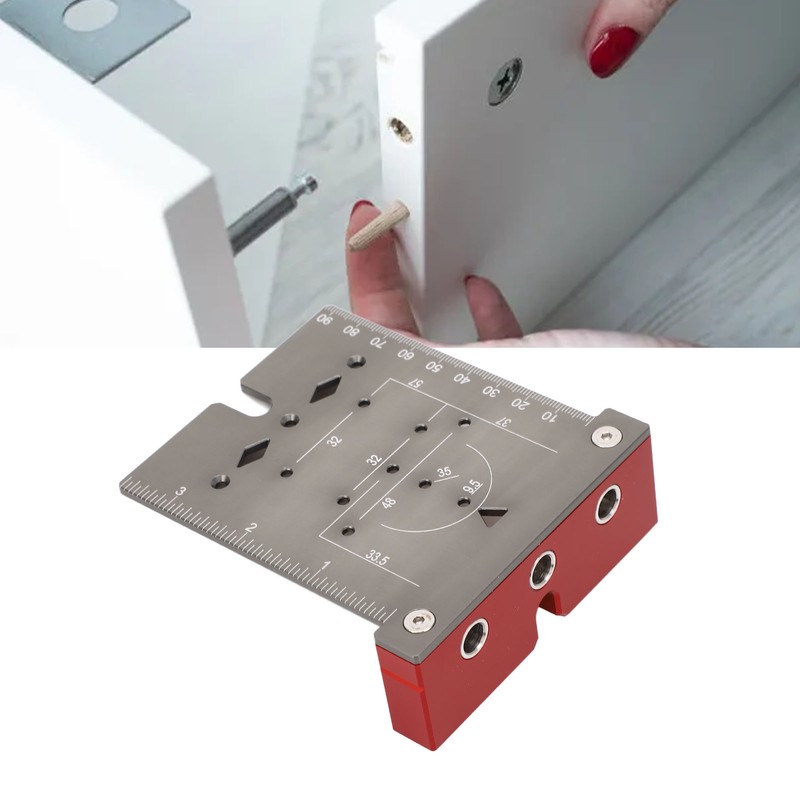 Hinge Hole Drilling Locator Aluminum Alloy Cabinet Door Hinge Mounting