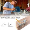 AIMALL 6.7-Inch Aluminium Alloy Angle Ruler, Multi-Purpose 45°/90° Combination Square,