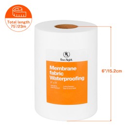 One Sight 6 Inches X 75 Feet Waterproofing Membrane Fabric, Roll Anti-Fracture Non-Woven Liquid Waterproof Fiberglass Mesh Tape for Bathroom Shower Walls, Floors, Tiles, Seam