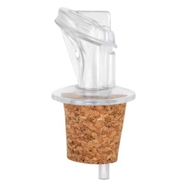 Plastic Pourer with Cork Stopper | Slim | Suitable for Oil, Vinegar, Spirits or Liquors
