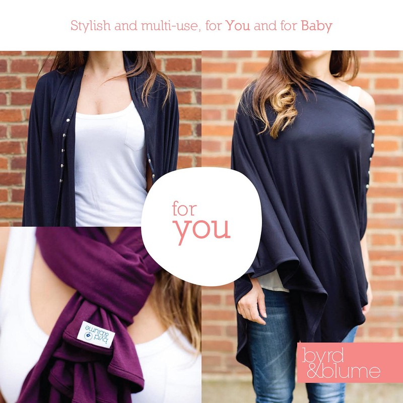 Byrd & Blume Maternity Nursing Cover Breathable Lightweight Breastfeeding Cover