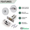 EAI Tubular Deadbolt Bathroom Kit | 64mm Case 44mm Backset