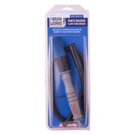 Ohio Brush Works, Parts Washer Flow-Through Brush, Handmade, Neoprene Hose Adapter, Solvent, Heat and Abrasion Resistant, Tool Scrubbing Brush, Easy Grip, Polyester Filament (Soft Bristle)