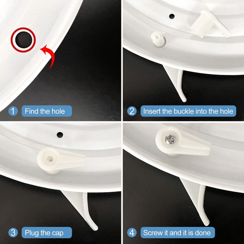 PATIKIL 3.5mm Lamp Shade Clips for Ceiling Flush Mount, 15