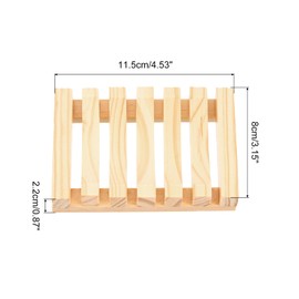 uxcell Wooden Soap Tray, 1Pcs - Wooden Soap Dish, Self Draining Natural Bamboo Big Bar Soap Holder, for Shower Bathroom, Bathtub, Kitchen Sink (Wood Color)