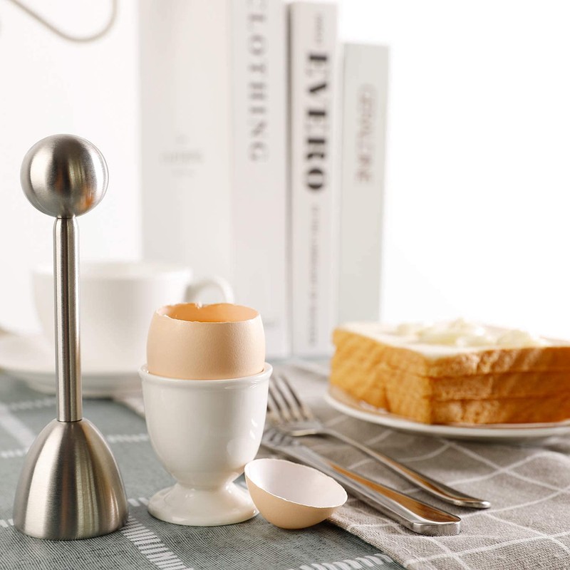 Egg Cracker Topper Set for Soft Hard Boiled Eggs Shell