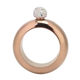 Nikou Stainless Steel Hip Flask Bangle, Alcohol Bottle Bracelet, Wrist Bottle, Gift for Dance, Birthday, Party, Club, Bar, 3.5 oz