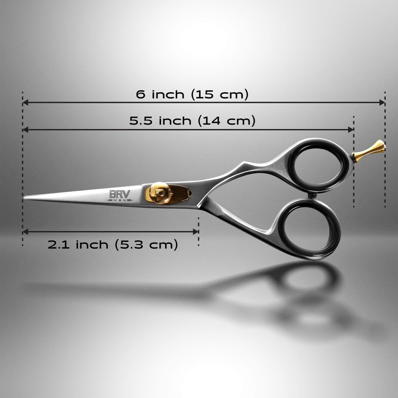 BRV MEN Professional Mustache & Beard Trimming Scissors - 5.5"
