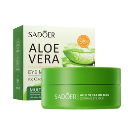 60 Stück Augenpads Augenmaske gegen Augenringe Collagen Augenpads Gegen Augenringe Mit Aloe Vera Kollagen für Anti-Aging (Aloe Vera)