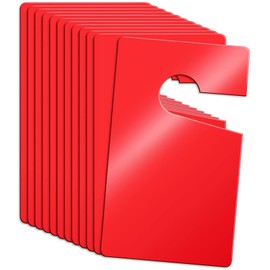 12 Pieces Parking Permit Hang Tag Blank DIY Passes 3 x 5 Inches Weatherproof Rearview Mirror Hanging Pass for Employee Resident Car Lot Enterprises Office and More (Red)
