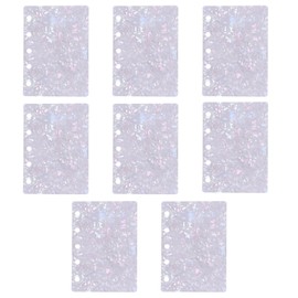pp Sheet M5 Sticker Backing Paper Binder Divider Cards, 5 Holes, 8 Pieces, Translucent, Removable, Mini, Sticker Book/Binder/Plycra Book/Personal Organizer, 5 Holes, Sticker Mount, Transparent Seal