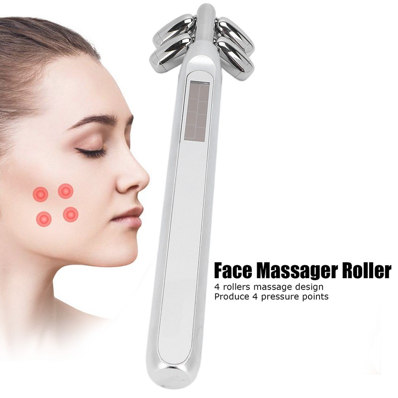 Microcurrent Face Roller Face Tightening Lifting 4 Rollers Face Slimming