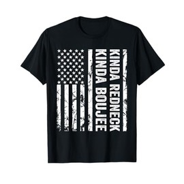 Kinda Redneck Kinda Boujee USA American Flag Southern T-Shirt