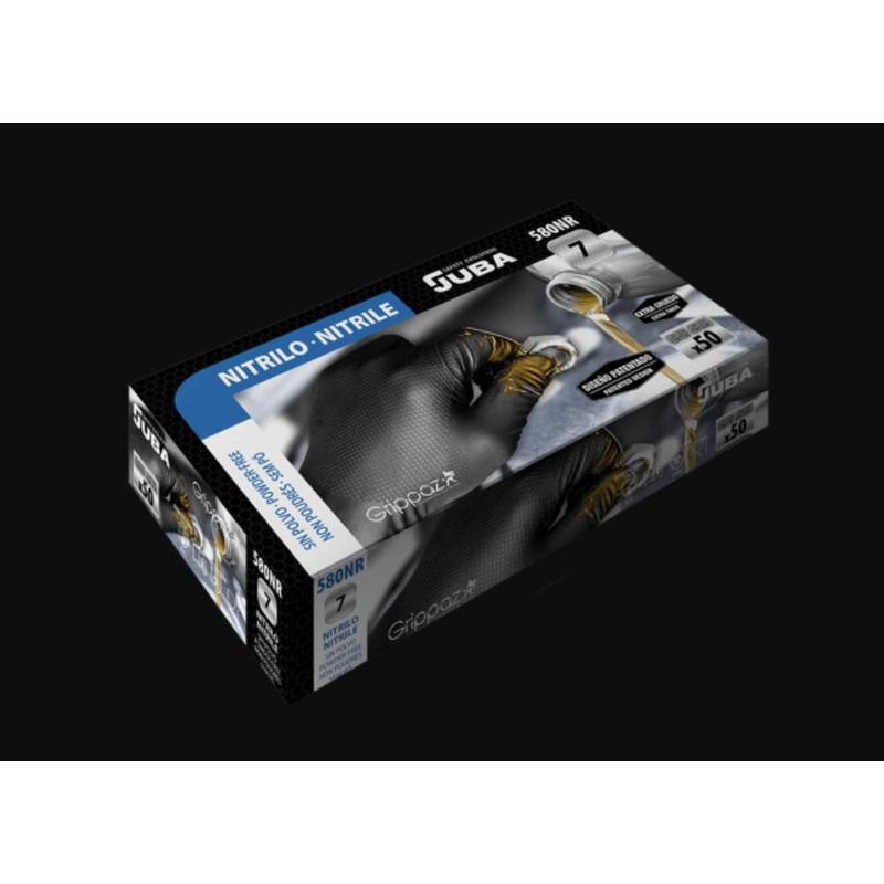 Juba – Glove gripazz Nitrile Ambidextrous Black Size XL