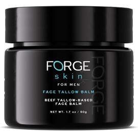 Bálsamo de sebo antiarrugas Forge Men's - 1,77 oz | Crema facial antienvejecimiento - Hidratante facial para arrugas, ojeras y líneas finas | Crema hidratante de día y de noche para hombres