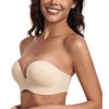 Lemorosy Women's Strapless Bra Push Up Anti-Slip Push Size Support