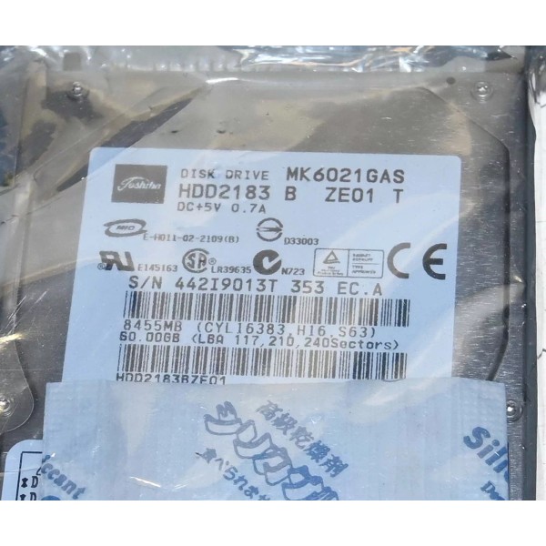 Toshiba MK6021GAS HDD2183 60GB IDE Hard Drive